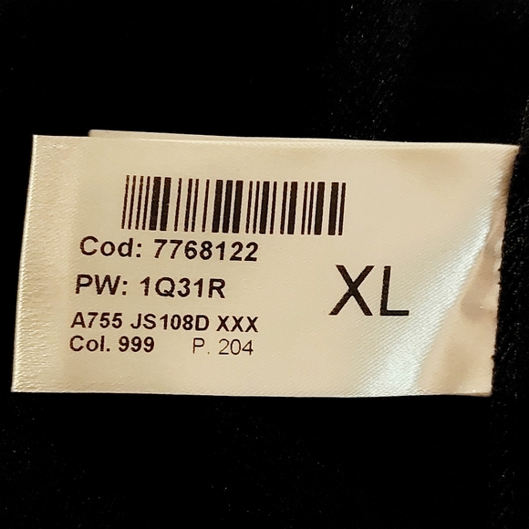 Dondup black jersey long-sleeve A-line midi dress keyhole crewneck, EUXL, NWT - Picture 9 of 11